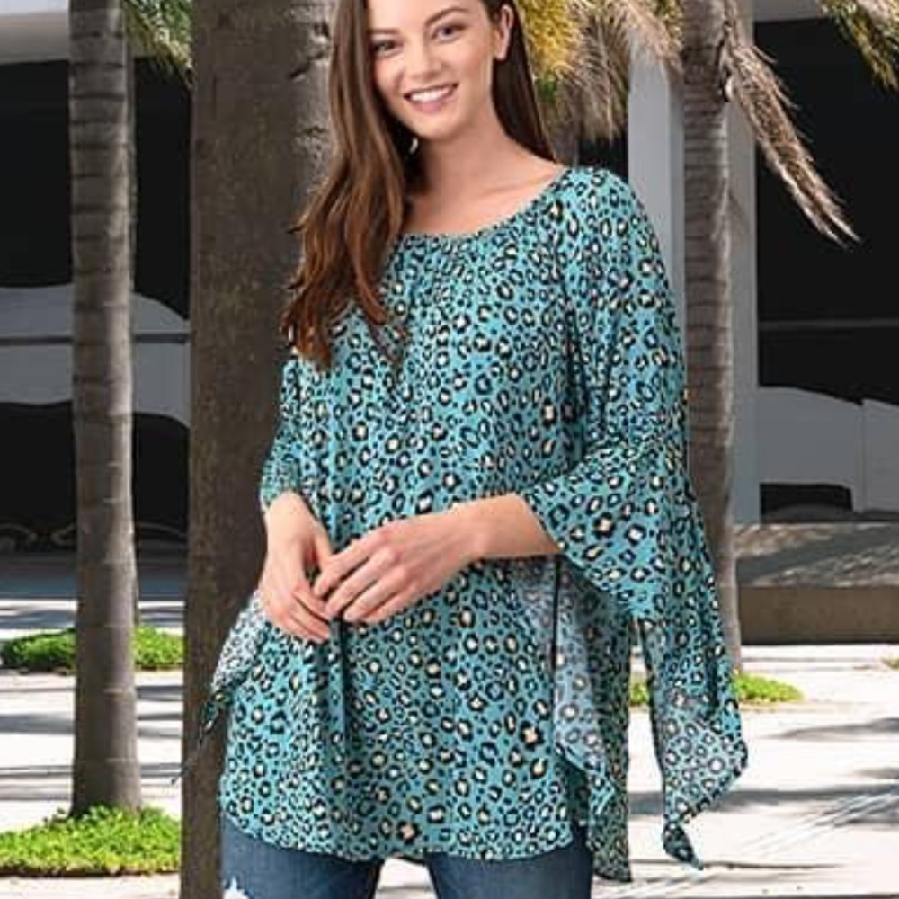 Animal print bell top